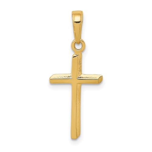 12 mm Gold poliert religiöser Glaube Kreuz Anhänger Halskette Schmuck Geschenke für Frauen von JewelryWeb