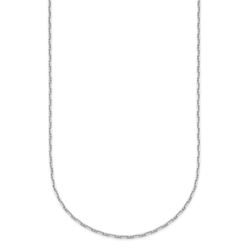 14 Karat Weißgold, 1,3 mm, nautisches Schiff, Mariner, Ankerkette, Halskette, 61 cm, Schmuck, Geschenke für Frauen von JewelryWeb