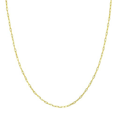 14 Karat lange Forzentina-Kette mit funkelndem Schliff in Gelbgold, Rotgold, Weißgold, Längenauswahl 41 46 51 56 61 und Vielzahl von mm Optionen, Gelbgold von JewelryWeb