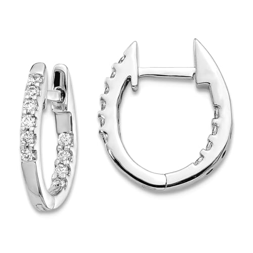 14 Karat massives Gelbgold, Inside-Out-Diamant, Scharnier-Creolen-Ohrringe für Frauen in verschiedenen Stilen, One Size, Diamant Edelstein Diamanten Edelstein Goldfarben, Diamant 14 Karat massives Gelbgold, Inside-Out-Diamant, Scharnier-Creolen-Ohrringe für Frauen in verschiedenen Stilen, One Size, Diamant Edelstein Diamanten Edelstein Goldfarben, Diamant von JewelryWeb