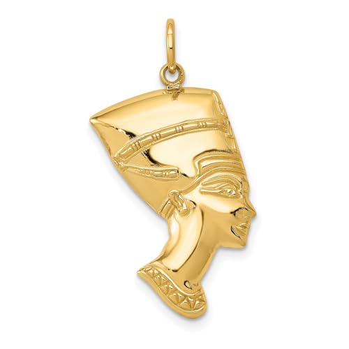 16 mm Gold Nofretete Charm Anhänger Halskette Schmuck Geschenke für Frauen von JewelryWeb
