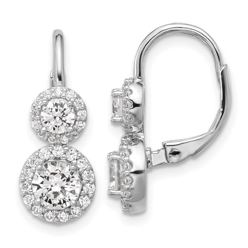 8 mm Ss Rhodinierte, doppelte, runde Zirkonia, simulierter Diamant, Halo, Klappbügel, 20 x 8 mm breit, Schmuckgeschenk für Mutter, Einheitsgröße, Zirkonia, Edelstein, Metall, Zirkonia, One Size 8 mm Ss Rhodinierte, doppelte, runde Zirkonia, simulierter Diamant, Halo, Klappbügel, 20 x 8 mm breit, Schmuckgeschenk für Mutter, Einheitsgröße, Zirkonia, Edelstein, Metall, Zirkonia, One Size von Cheryl M