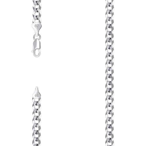 925 Sterling Silber Massiv Super Flach Komfort Panzerkette Rhodium 5,2 mm Armband 20 cm Gliederarmband für Damen und Herren 925 Sterling Silber Massiv Super Flach Komfort Panzerkette Rhodium 5,2 mm Armband 20 cm Gliederarmband für Damen und Herren von JewelryWeb