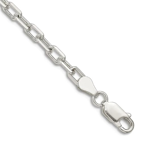 925 Sterling Silber poliert Durchmesser Schliff offene Kabelkette Armband 3,5 mm Karabinerverschluss Gliederarmband für Damen und Herren, 18 centimeters, Metall Silber Sterling-Silber, Kein Edelstein 925 Sterling Silber poliert Durchmesser Schliff offene Kabelkette Armband 3,5 mm Karabinerverschluss Gliederarmband für Damen und Herren, 18 centimeters, Metall Silber Sterling-Silber, Kein Edelstein von JewelryWeb