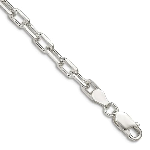 925 Sterling Silber poliert Durchmesser Schliff offene Kabelkette Armband 4,3 mm Karabiner Gliederarmband für Damen und Herren, 18 centimeters, Metall Silber Sterling-Silber, Kein Edelstein 925 Sterling Silber poliert Durchmesser Schliff offene Kabelkette Armband 4,3 mm Karabiner Gliederarmband für Damen und Herren, 18 centimeters, Metall Silber Sterling-Silber, Kein Edelstein von JewelryWeb
