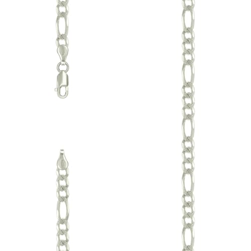 925er Sterlingsilber, massives Pavé-Fassung, klassisch, versilbert, 5,0 mm, Halskette mit 61 cm Anhänger, Halskette für Damen von JewelryWeb