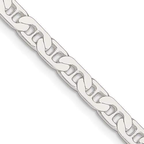 Ankerkette aus Sterlingsilber, 6,5 mm – Karabinerverschluss – Längenoptionen: 46 51 56 61, Sterling Silber von JewelryWeb