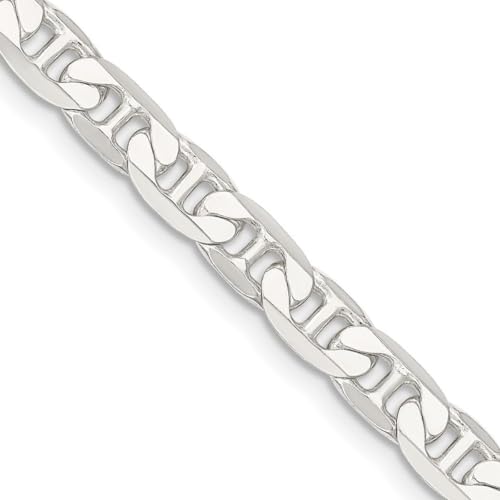 Ankerkette aus Sterlingsilber, 6,5 mm – Karabinerverschluss – Längenoptionen: 46 51 56 61, Sterling Silber von JewelryWeb