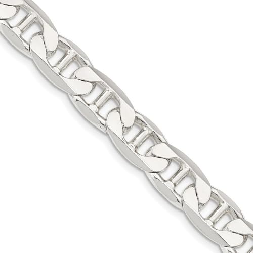 Ankerkette aus Sterlingsilber, 6,5 mm – Karabinerverschluss – Längenoptionen: 46 51 56 61, Sterling Silber von JewelryWeb