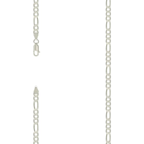 Armband aus 925er Sterlingsilber, massiv, klassisch, Figaro, versilbert, 5,0 mm, 20 cm, Gliederarmband für Damen von JewelryWeb