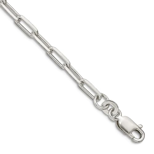 Armband aus 925er-Sterlingsilber, massiv, poliert, 3,25 mm, ausgefallene Gliederkette, 20 cm, für Damen und Herren Armband aus 925er-Sterlingsilber, massiv, poliert, 3,25 mm, ausgefallene Gliederkette, 20 cm, für Damen und Herren von JewelryWeb