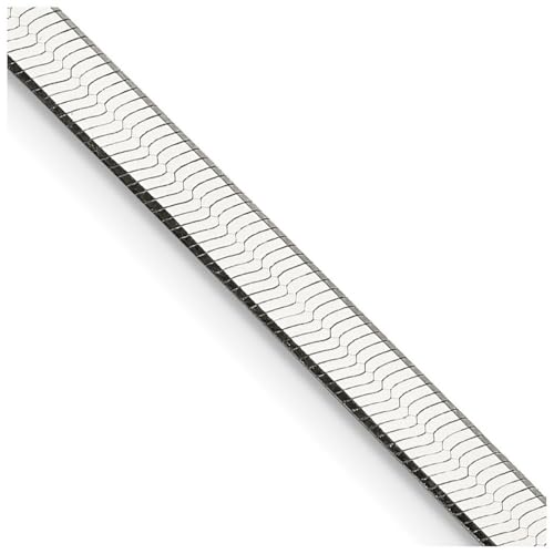 Armband aus 925er-Sterlingsilber, massiv, poliert, 3,25 mm, magisches Fischgräten-Armband, 20 cm, Karabinerverschluss für Damen von JewelryWeb