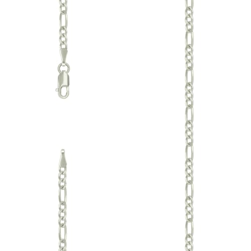 Armband aus 925er-Sterlingsilber, massives Pavé-Fassung, klassisch, versilbert, 3,0 mm, 18 cm, Gliederarmband für Damen von JewelryWeb