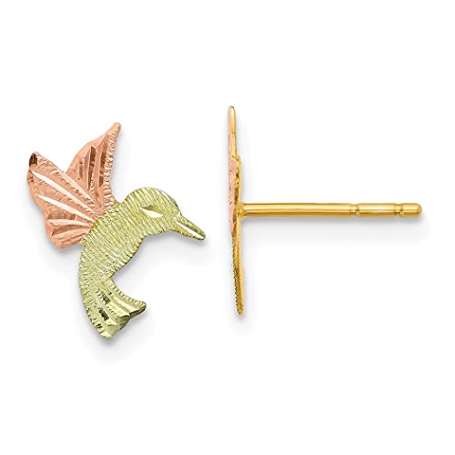 Black Hills Gold Kolibri-Ohrringe mit 12 Karat Pfosten, Schmuck für Damen von JewelryWeb