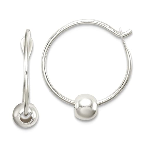 Creolen aus 925er Sterlingsilber, Maße: 12,83 x 13,73 mm breit, 0,75 mm dick, Schmuck für Damen von JewelryWeb