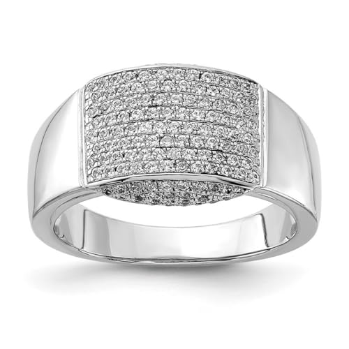 Damen-Ring aus 925er-Sterlingsilber und Zirkonia, künstlicher Diamant, US-Größe 7, One Size, Cubic Zirkonia Metall Zirkonia Edelstein Metall:, Zirkonia von JewelryWeb