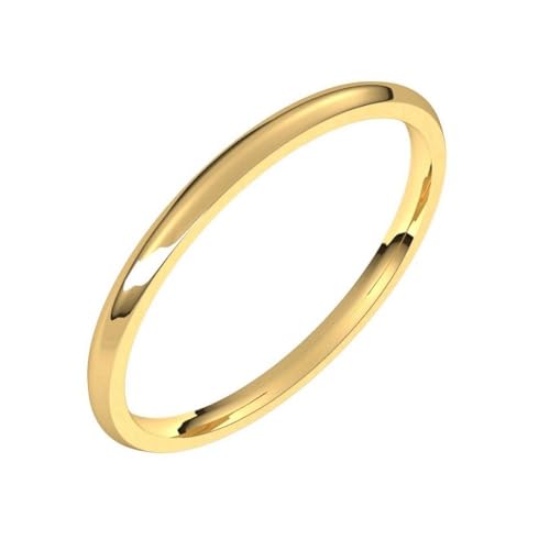 Ehering, Gelbgold, halbrund, 1,5 mm, bequeme Passform, leicht, leicht, Schmuck, Geschenke für Frauen, Ringgrößenoptionen: J bis O, gelb, J 1/2 Ehering, Gelbgold, halbrund, 1,5 mm, bequeme Passform, leicht, leicht, Schmuck, Geschenke für Frauen, Ringgrößenoptionen: J bis O, gelb, J 1/2 von JewelryWeb