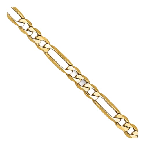 Flache Figarokette, 14 Karat Gold, 1,8 mm, 36 cm von JewelryWeb