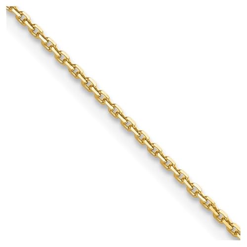 Goldfarbene 1,3 mm funkelnde Halskette – 36 cm von JewelryWeb