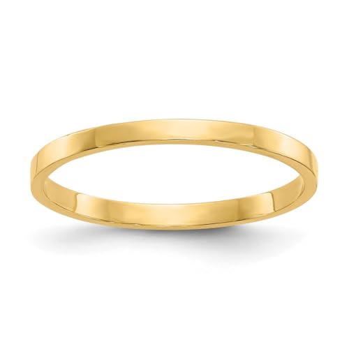 Goldfarbener hochglanzpolierter Ring für Jungen oder Mädchen, Ringgröße F.00 von JewelryWeb