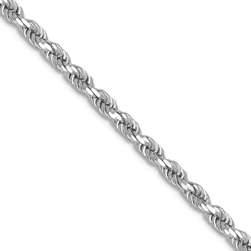 Halskette aus 10 Karat Weißgold, 2 mm, funkelnd, für Damen und Herren, 41 centimeters, Gold Metall Weißes Gold, Kein Edelstein Halskette aus 10 Karat Weißgold, 2 mm, funkelnd, für Damen und Herren, 41 centimeters, Gold Metall Weißes Gold, Kein Edelstein von JewelryWeb