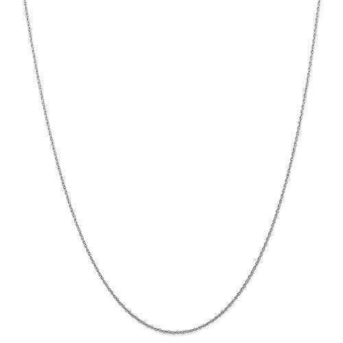 Halskette aus 14 Karat Weißgold, 7 mm, kardiert, 36 cm, One Size, Gold Metall Weißes Gold, Kein Edelstein von JewelryWeb