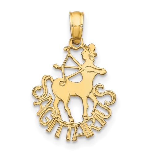 Halskette mit Sternzeichen-Anhänger, 13 mm, Gold, Schmuck, Geschenke für Frauen von JewelryWeb