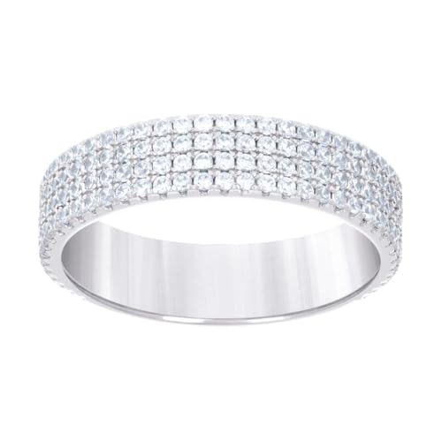 Herren-Ehering aus 925er-Sterlingsilber, 1,57 Karat, Moissanit, 4,5 mm lang, Größe 9, Hochzeitsband für Herren von JewelryWeb