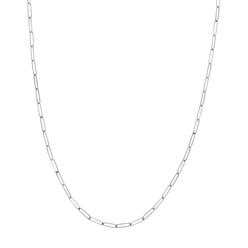 JewelryWeb Halskette aus 14 Karat Weißgold, 2,6 mm, Büroklammer, mit Karabinerverschluss, für Damen und Herren, 41 centimeters, Gold Metall Papier, Kein Edelstein JewelryWeb Halskette aus 14 Karat Weißgold, 2,6 mm, Büroklammer, mit Karabinerverschluss, für Damen und Herren, 41 centimeters, Gold Metall Papier, Kein Edelstein von JewelryWeb