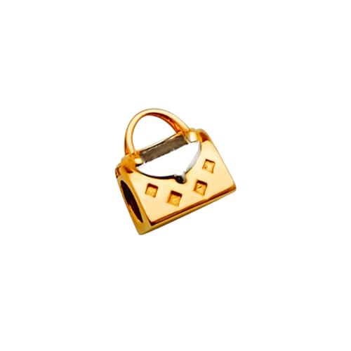 JewelryWeb Handtaschen-Schieber aus 14 Karat Gelbgold, für Mix-and-Match-Armbänder, 10 x 10 mm von JewelryWeb