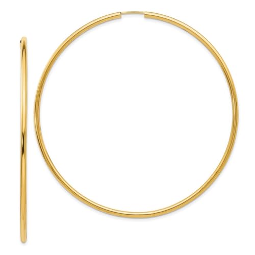 JewelryWeb Kreolen Gelbgold 2x70 mm Ohrringe von JewelryWeb