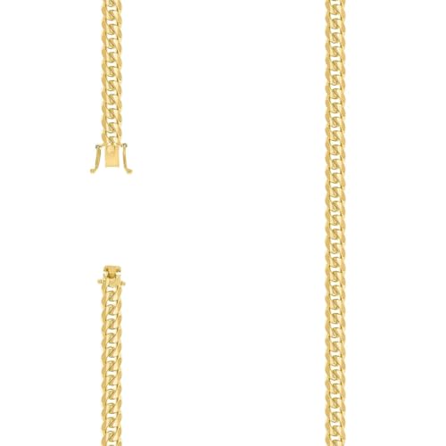 Massives Komfort-Panzerarmband, 925er-Sterlingsilber, 4,9 mm, 20 cm, für Damen und Herren, Gelb von JewelryWeb