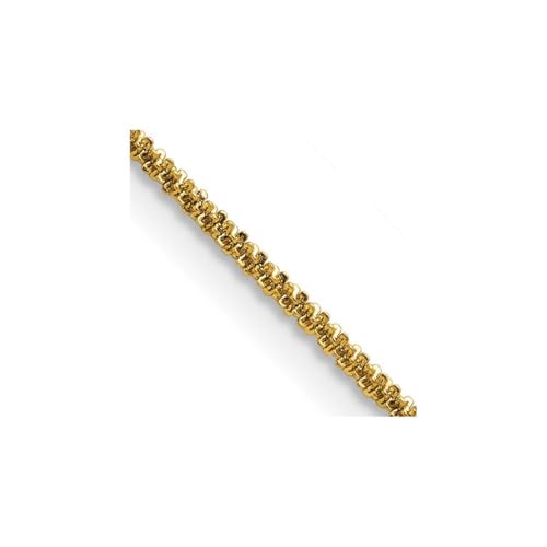 Meißel Edelstahl poliert gelb IP-beschichtet 1,7 mm Zyklonkette Schmuck Geschenke für Frauen - Längenoptionen: 51 56 61, Edelstahl von JewelryWeb