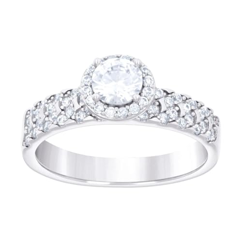 Moissanit-Ring für Damen, 925er Sterlingsilber, 0,75 Karat, 7,2 mm breit, Größe 8, Bandstil-Ring für Damen von JewelryWeb