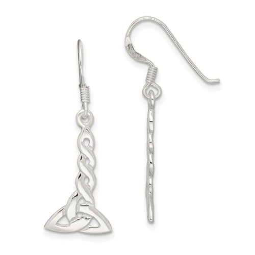 Ohrhänger aus 925er-Sterlingsilber, massiv, poliert, Schäferhaken, 34 x 13 mm breit, Schmuck für Damen, One Size, Metall Silber Sterling Silber, Kein Edelstein Ohrhänger aus 925er-Sterlingsilber, massiv, poliert, Schäferhaken, 34 x 13 mm breit, Schmuck für Damen, One Size, Metall Silber Sterling Silber, Kein Edelstein von JewelryWeb