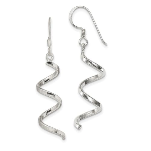 Ohrhänger für Damen, 925er-Sterlingsilber, poliert, Schäferhaken, 45 x 8 mm breit Ohrhänger für Damen, 925er-Sterlingsilber, poliert, Schäferhaken, 45 x 8 mm breit von JewelryWeb
