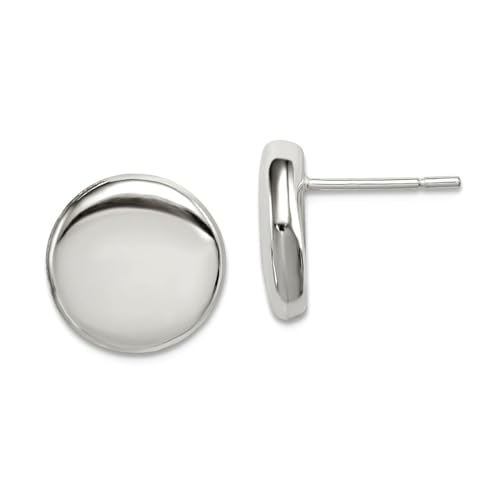 Ohrstecker aus 925er-Sterlingsilber, gravierbar, poliert, Maße: 12 x 12 mm breit, Schmuck für Damen von JewelryWeb