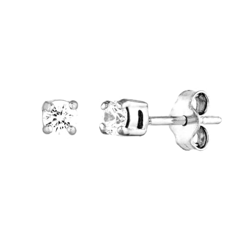 Ohrstecker aus 925er-Sterlingsilber, rhodiniert, Zirkonia, künstlicher Diamant, Ohrstecker für Damen, Einheitsgröße, Zirkonia Edelstein Metall, Zirkonia Ohrstecker aus 925er-Sterlingsilber, rhodiniert, Zirkonia, künstlicher Diamant, Ohrstecker für Damen, Einheitsgröße, Zirkonia Edelstein Metall, Zirkonia von JewelryWeb