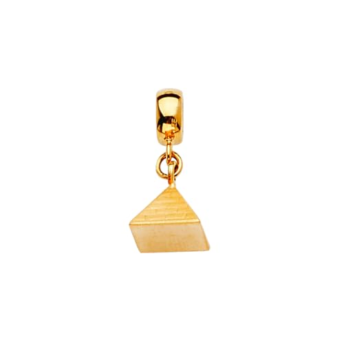 Pyramiden-Anhänger aus 14 Karat Gelbgold, für Mix-and-Match-Armbänder, 7 x 17 mm Pyramiden-Anhänger aus 14 Karat Gelbgold, für Mix-and-Match-Armbänder, 7 x 17 mm von JewelryWeb