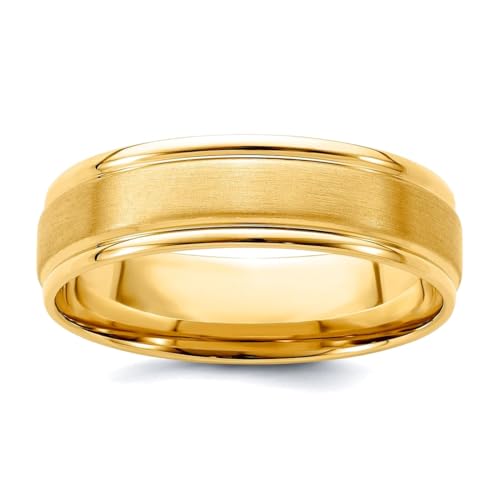 Ring aus massivem 14-karätigem Gelbgold, leicht, poliert und satiniert, bequeme Passform, 1,35 mm dick, für Damen und Herren, Einheitsgröße, Goldmetall, Gelbgold, ohne Steine, Einheitsgröße, Gold Ring aus massivem 14-karätigem Gelbgold, leicht, poliert und satiniert, bequeme Passform, 1,35 mm dick, für Damen und Herren, Einheitsgröße, Goldmetall, Gelbgold, ohne Steine, Einheitsgröße, Gold von JewelryWeb