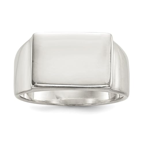Ring aus massivem Sterlingsilber mit Stempel T-1/2 V-1/2 L-1/2 N-1/2 N-1/2 P-1/2 R-1/2 und verschiedenen Optionen mm, Sterling Silber von JewelryWeb