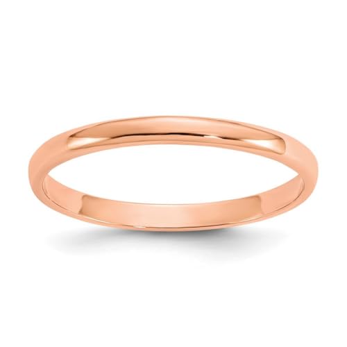 Roségold, poliert, für Jungen oder Mädchen, Ringgröße 59 von JewelryWeb