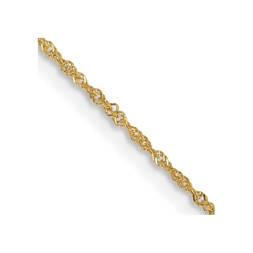 Singapur-Armband, 14 Karat Gold, 1 mm, 15 cm von JewelryWeb