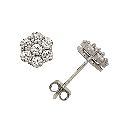 Solide 14 Karat Zirkonia CZ Schöne Gold Ohrstecker Ohrringe (Gelb oder Weiß) Geschenk für Frauen Ohrstecker in, One Size, Zirkonia Edelstein, Zirkonia von JewelryWeb