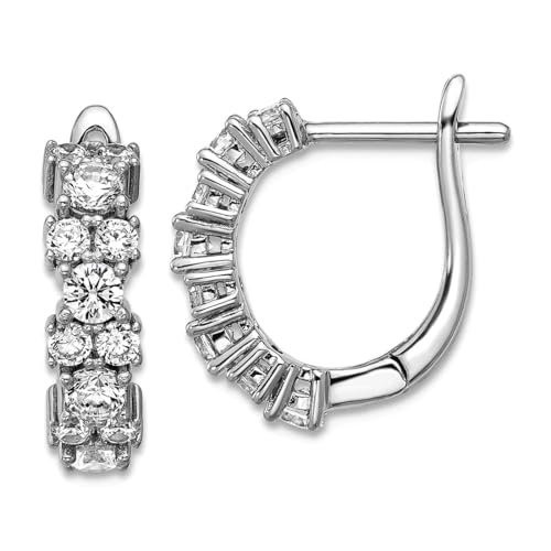 Ss Kreolen, rhodiniert, poliert, Zirkonia, künstlicher Diamant, 15,55 x 14,4 mm breit, 4,5 mm dick, Schmuckgeschenk für Mutter, Einheitsgröße, Zirkonia, Edelstein, Metall, Zirkonia, One Size, Zirkonia Ss Kreolen, rhodiniert, poliert, Zirkonia, künstlicher Diamant, 15,55 x 14,4 mm breit, 4,5 mm dick, Schmuckgeschenk für Mutter, Einheitsgröße, Zirkonia, Edelstein, Metall, Zirkonia, One Size, Zirkonia von Cheryl M