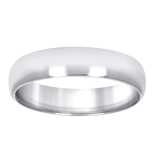 Unisex-Ehering aus 925er Sterlingsilber, 6 mm, bequeme Passform, gewölbt, Größe 13, Ehering für Damen und Herren von JewelryWeb