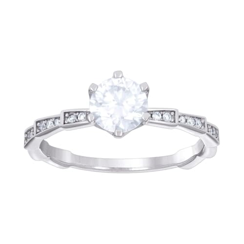 Verlobungsring für Damen, 925er Sterlingsilber, 1,27 Karat Moissanit, 7,7 mm lang, Größe 8, Verlobungsring für Frauen von JewelryWeb