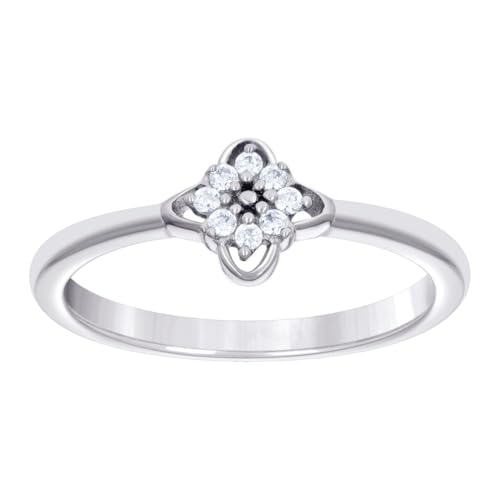 Verlobungsring für Damen, 925er-Sterlingsilber, Zirkonia, simulierter Diamant, 6,5 x 1,7 mm breit, Größe 6 Verlobungsring für Damen, 925er-Sterlingsilber, Zirkonia, simulierter Diamant, 6,5 x 1,7 mm breit, Größe 6 von JewelryWeb