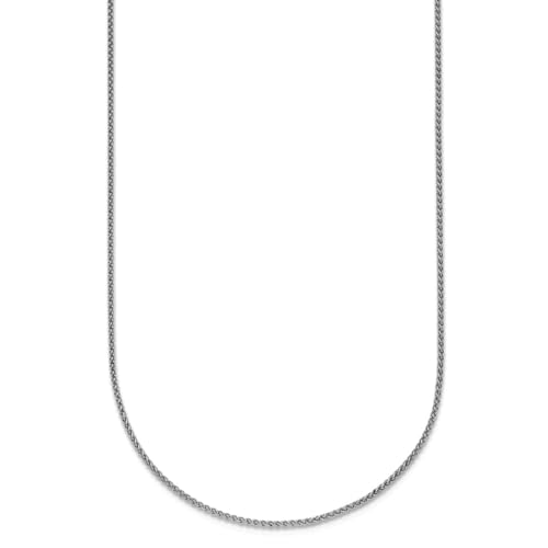 Weizenkette, 18 Karat Weißgold, 1,1 mm, 41 cm, für Damen und Herren Weizenkette, 18 Karat Weißgold, 1,1 mm, 41 cm, für Damen und Herren von JewelryWeb
