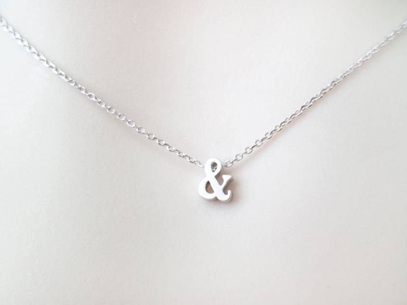 Ampersand Halskette, Initial Gold/Silber Roségold Geschenk Für Frauen, Frauen von Jewelrybank
